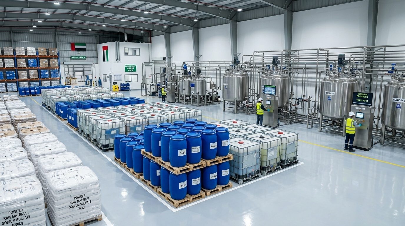 Detergent Raw Materials in Umm Al Quwain: LABSA, SLES, Soda Ash and What Each Does
